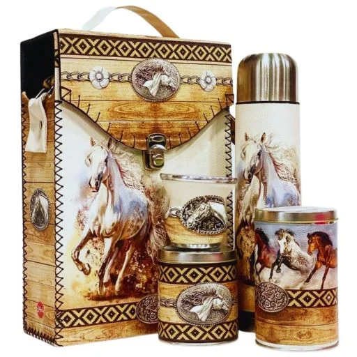 Set de Mate con Matera Maletin Caballos